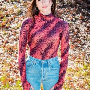 Commando Leopard Print Thong Bodysuit, Small